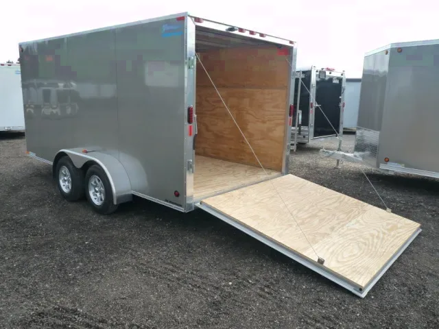 PEWTER V-NOSE 16FT ENCLOSED MOTORCYCLE TRAILER