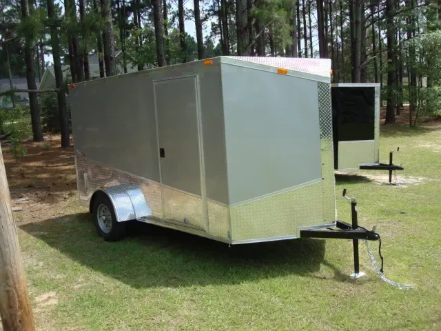 SILVER SA 12FT ENCLOSED MOTORCYCLE TRAILER