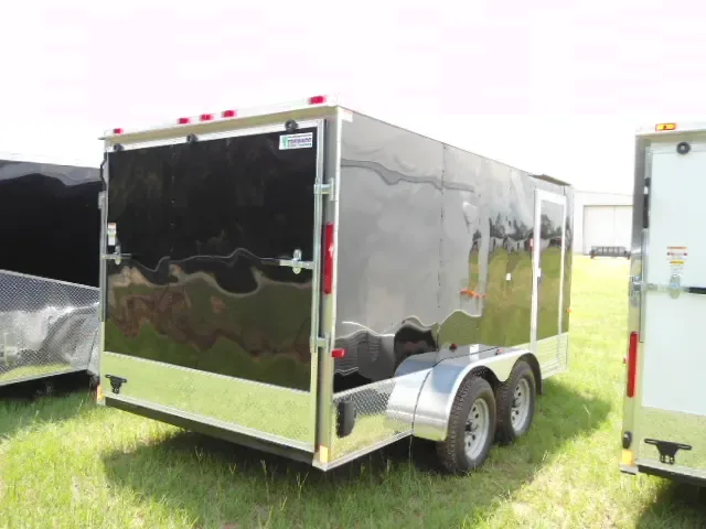 14FT MOTORCYCLE TRAILER VNOSE RAMP SIDE DOOR & MORE