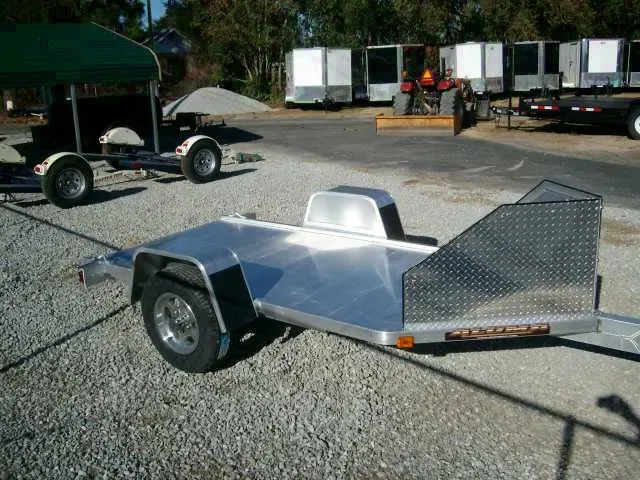 Lightweight 2025 Aluma MC10 Single Motorcycle Utility Trailer