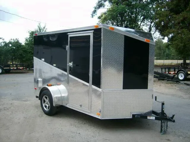 2025 Enclosed V-Nose Motorcycle Cargo Trailer 6x10 Slant