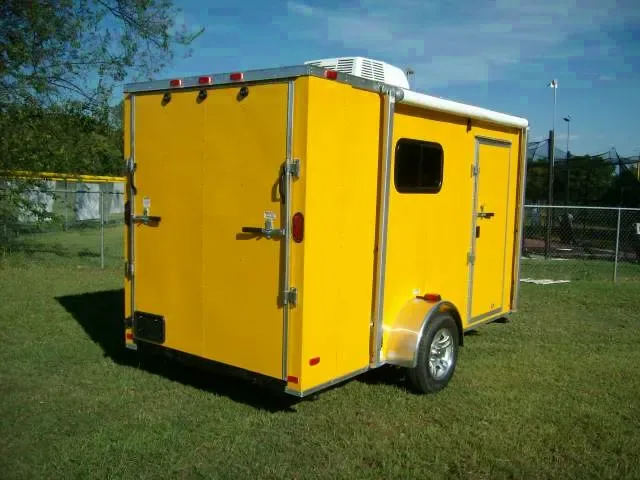 2025 6x12 Yellow V-Nose Motorcycle Cargo Trailer - Make Offer