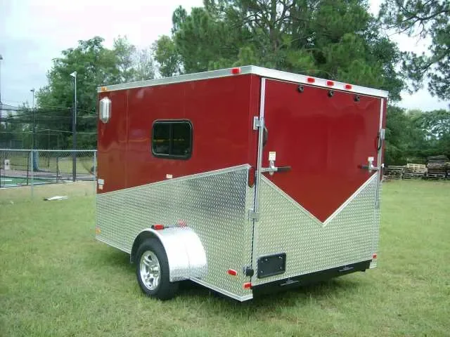 2025 7x12 Brandy Wine V-Nose Motorcycle Cargo Trailer - Make Offer