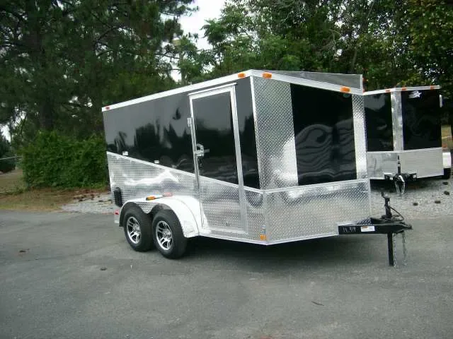 2025 Enclosed Motorcycle Trailer 7x12 Slant Nose