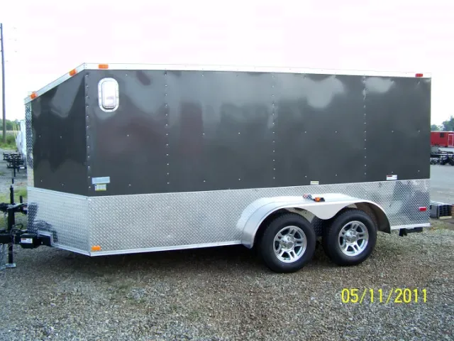 Enclosed 2025 7x14 V-Nose Motorcycle Cargo Trailer - Gray - Submit Your Offer!