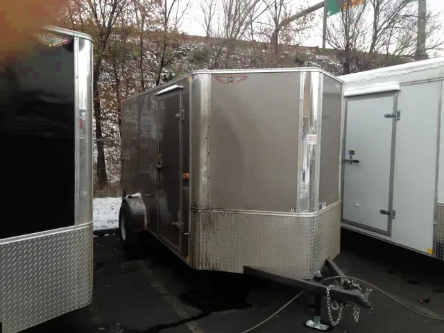 12ft v-nose cargo trailer-Pewter
