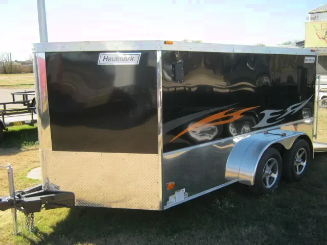 Black 12ft Low Hauler Motorcycle Trailer