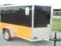 8ft Motorcycle Trailer Black and Orange