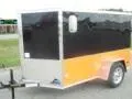 Black & Orange Two Tone 8ft Motorcycle Trailer