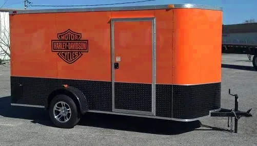 12ft Two Tone V-nose Motorcycle Trailer