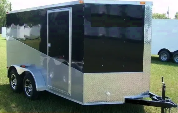 12FT MC Trailer Black & Silver 2 Tone
