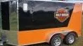 12ft TA Black and Orange Motorcycle Trailer