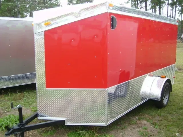12ft Red Slant V-Nose Motorcycle pkg