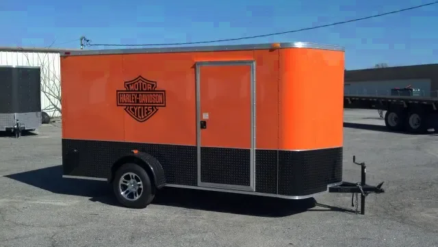 Enclosed Motorcycle Trailer 12ft Single 3500lb Axle