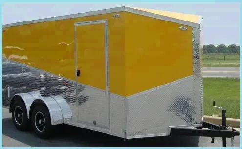14ft Yellow Custom Motorcycle Trailer
