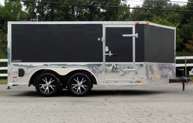 14ft Black Low Hauler Motorcycle Trailer