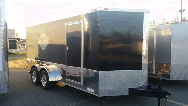 16ft Motorcycle Trailer w/Wrap Around Diamond Plating