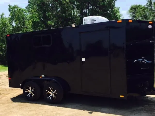2025 7x16 Blackout Edition Motorcycle Trailer - Douglas, GA