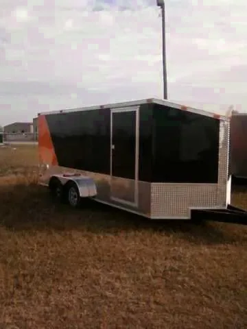 7X16 TA SLANT V-NOSE MOTORCYCLE TRAILER