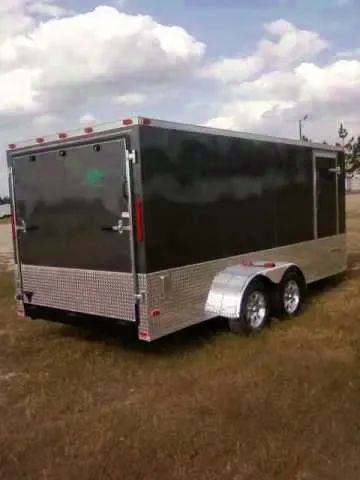 7X16 TA V-NOSE MOTORCYCLE TRAILER