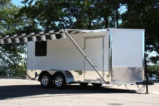 16ft Loaded Motorcycle Trailer w/Awning