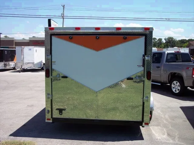 Orange & White 14ft TA Motorcycle Trailer