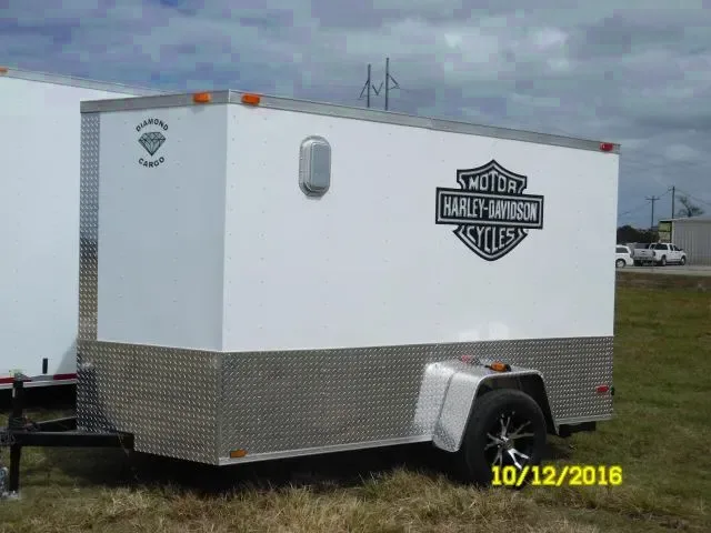 12ft Harley Motorcycle Single Axle White