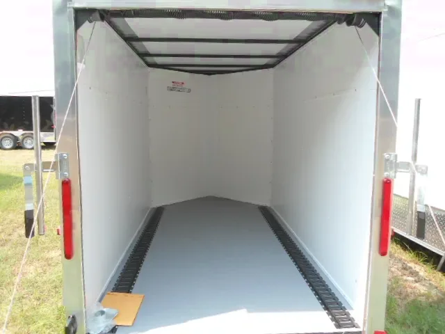 8ft Black V-Nose Motorcycle Hauler