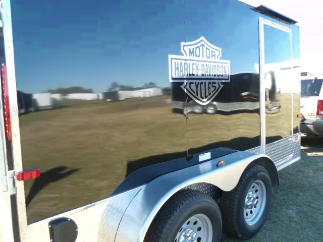 BLACK & CHROME TA 12FT MOTORCYCLE TRAILER