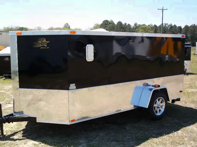 Black 12ft Low-Hauler Motorcycle Trailer