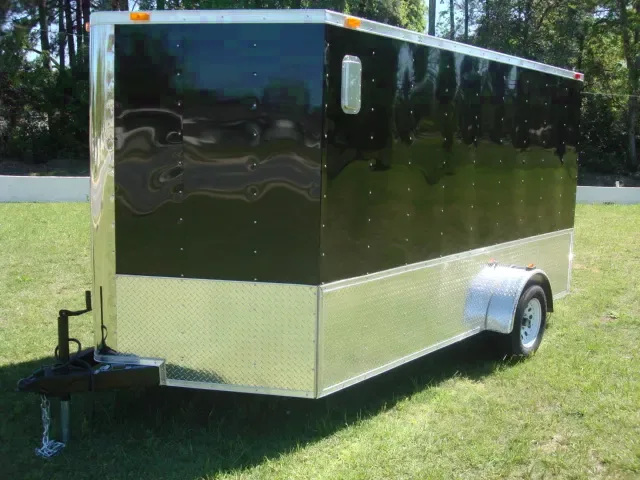 12FT SA BLACK MOTORCYCLE TRAILER