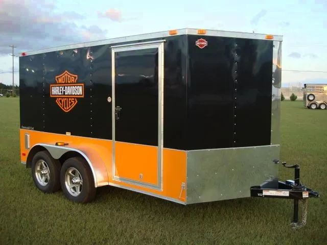 12FT BLACK AND ORANGE TA MOTORCYCLE