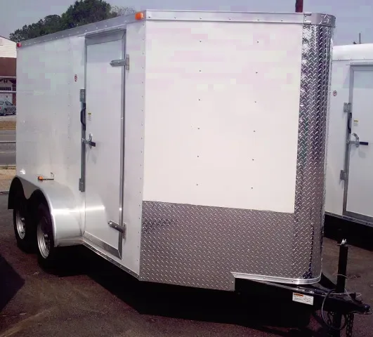 WHITE LOADED 12FT TA MOTORCYCLE TRAILER
