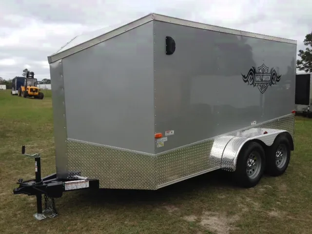 12ft Silver - Custom Motorcycle Trailer - 6'3 Interior Height