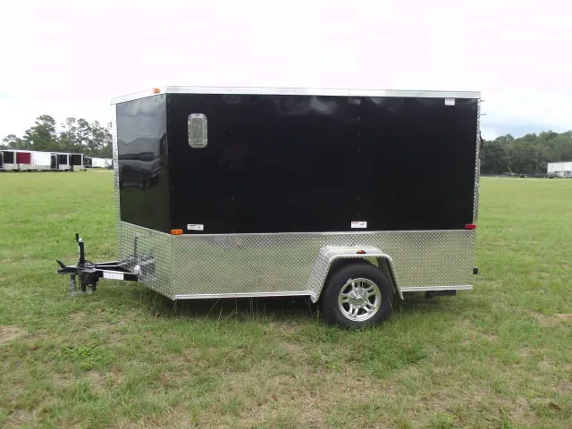 SA 10ft Black V-Nose Motorcycle Trailer