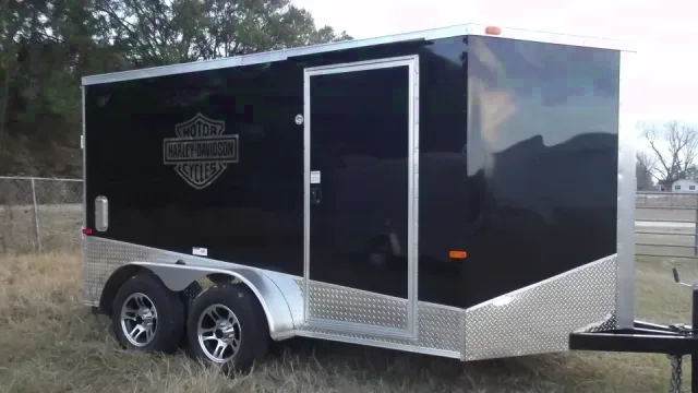 12FT  BLACK & CHROME HARLEY TRAILER