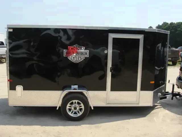 Black 12ft SA Motorcycle Trailer