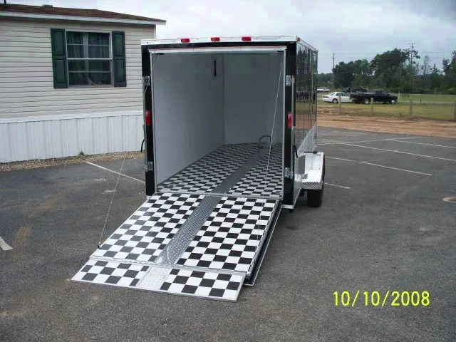 12FT Red and Black Motorcycle Trailer