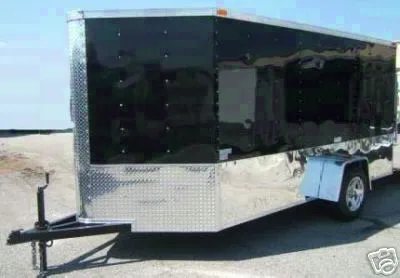 12ft Black Motorcycle Trailer Loaded