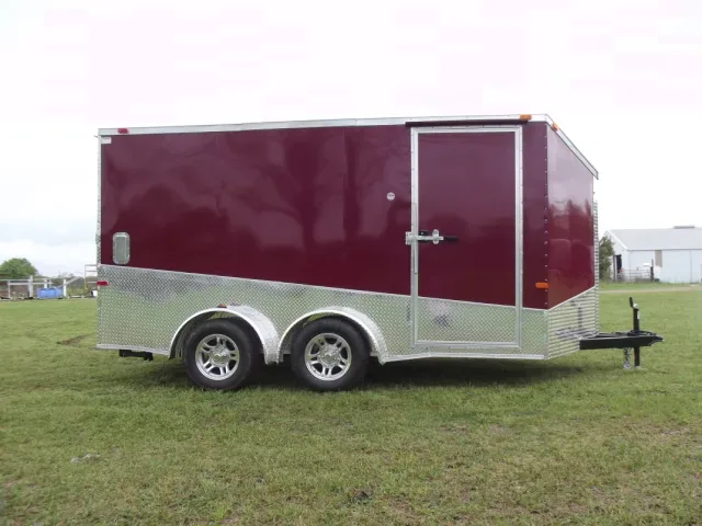 14ft Custom Motorcycle Trailer - Cabinets - E-Track