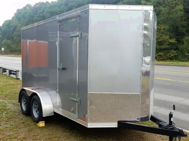 12FT  V NOSE MOTORCYCLE TRAILER W/ RAMP