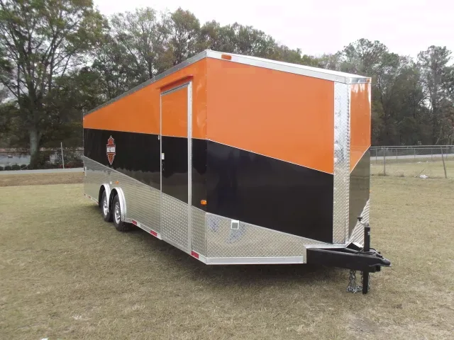 24ft Tri-Colored Motorcycle Trailer w/Electrical Package