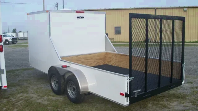 18ft White Hybrid Trailer