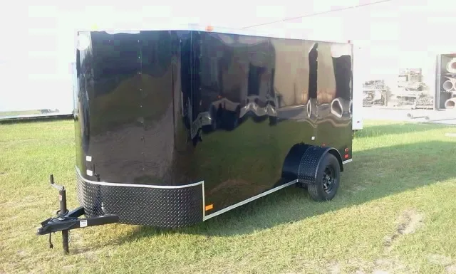 MOTORCYCLE TRAILER 12FT BLACK W/BLACKOUT PACKAGE