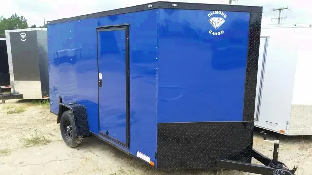 BLUE V-NOSE SA 12FT ENCLOSE MOTORCYCLE TRAILER