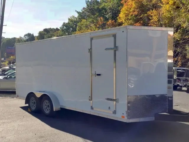 White 18ft Ramp Door, E-Track, V-Nose and Much More