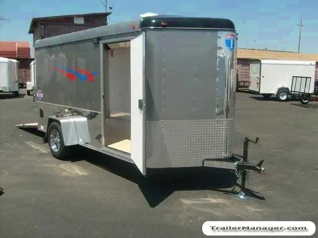 12ft  V-Nose Single 3500lb Axle Motorcycle Trailer