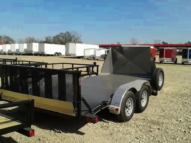 14FT OPEN MOTORCYCLE TRAILER W/FRONT SHIELD