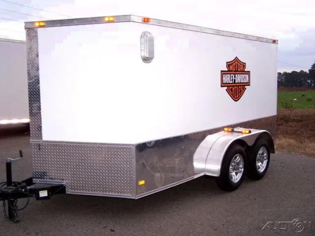Motorcycle Trailer 14ft w/Wrap Around Diamond Plating
