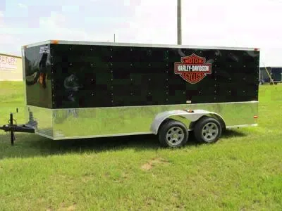 18FT Loaded Enclosed Motorcycle Trailer